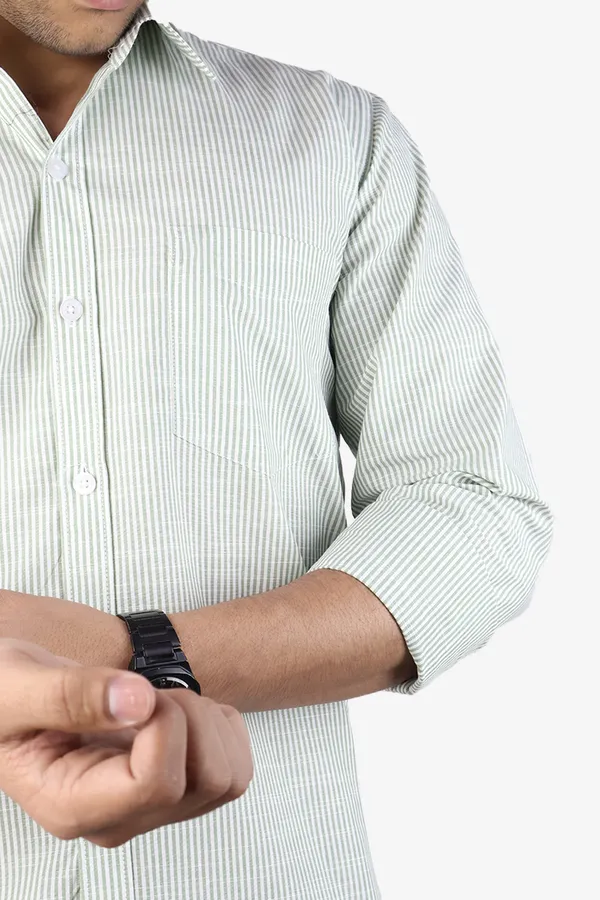 Green_Slim_Fit_Premium_Casual_Shirt_For_Men