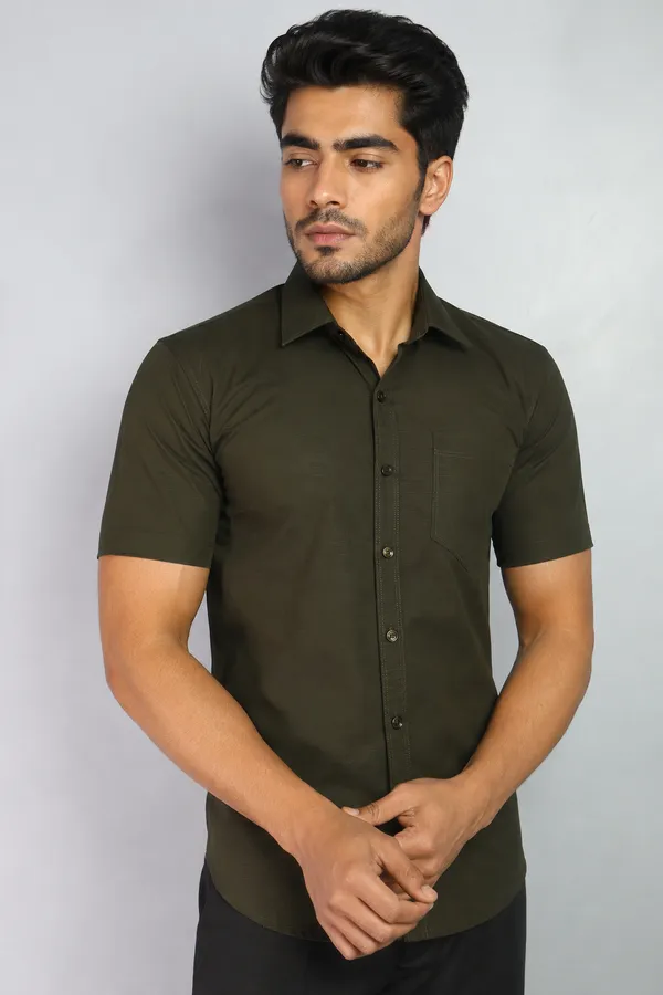 LINPH_MEHNDI_GREEN_|_SLIM_FIT_PREMIUM_POLO_NECK_CASUAL_SHIRT_|_ORIGENS