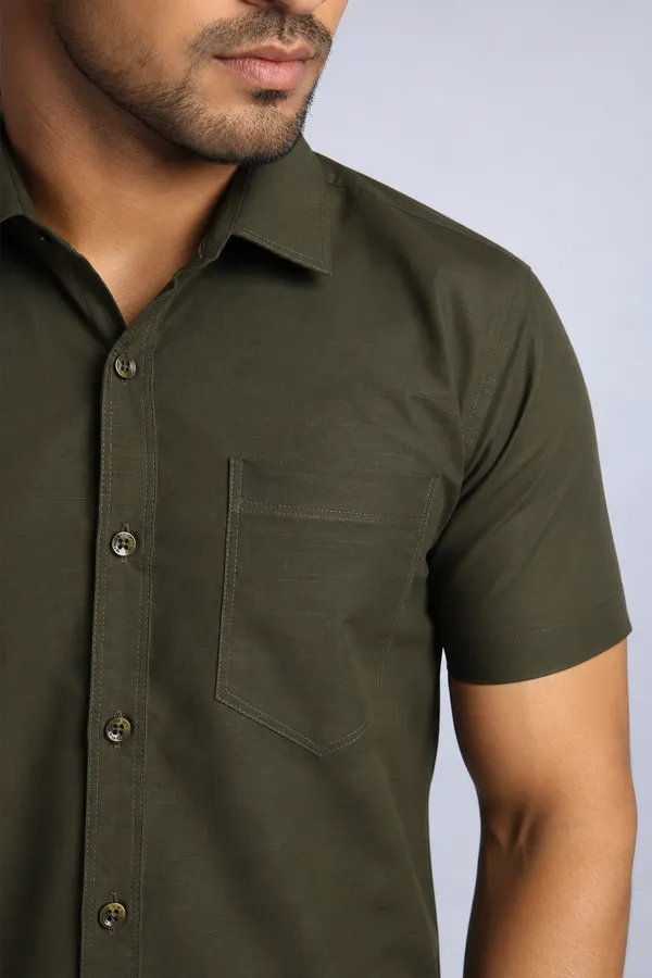 LINPH_MEHNDI_GREEN_|_SLIM_FIT_PREMIUM_POLO_NECK_CASUAL_SHIRT_|_ORIGENS
