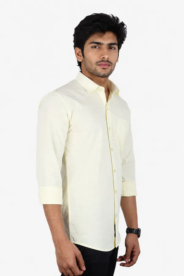 Lemon_Cotton_Blend_Slim_Fit_Casual_Shirt_Solid_Linen_Full_Sleeve_For_Men