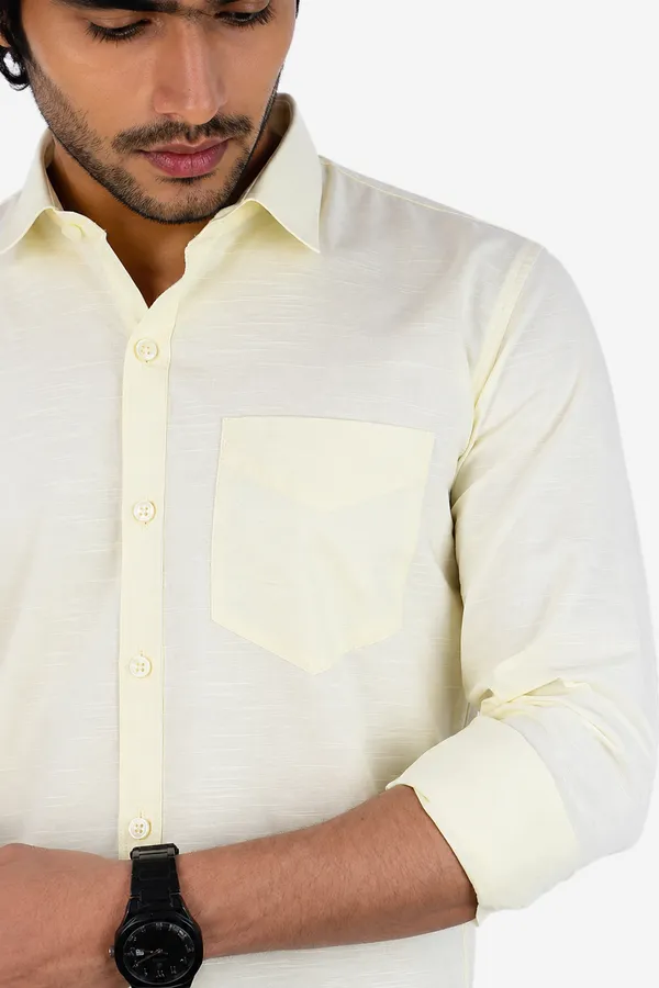 Lemon_Cotton_Blend_Slim_Fit_Casual_Shirt_Solid_Linen_Full_Sleeve_For_Men