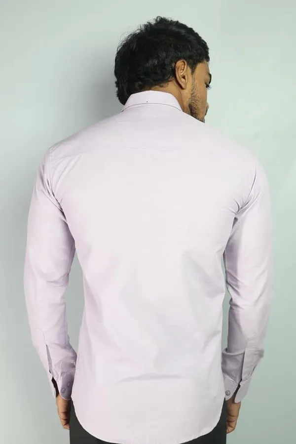 Light_Lavender_Cotton_Blend_Slim_Fit_Casual_Shirt_Solid_Linen_Full_Sleeve_For_Men