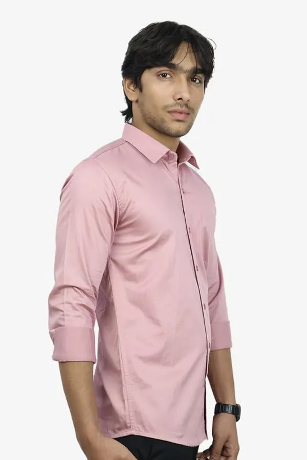 Peach_Cotton_Blend_Slim_Fit_Casual_Shirt_Solid_Twill_Full_Sleeve_For_Men