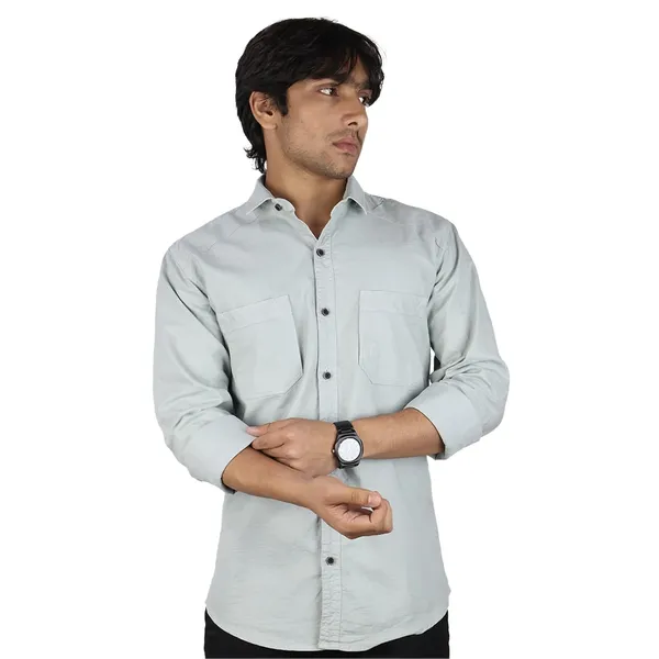 Light_Grey_Cotton_Blend_Slim_Fit_Casual_Shirt_Solid_Silk_Full_Sleeve_For_Men