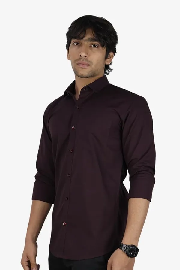 Wine_Cotton_Blend_Slim_Fit_Casual_Shirt_Solid_Linen_Full_Sleeve_For_Men