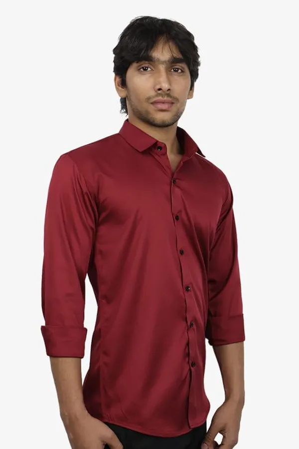 Dark_Green_Satin_Slim_Fit_Casual_Shirt_Solid_Silk_Full_Sleeve_For_Men
