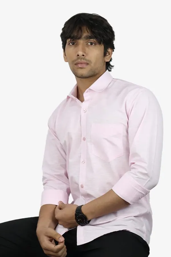 Pink_Cotton_Blend_Slim_Fit_Casual_Shirt_Solid_Linen_Full_Sleeve_For_Men
