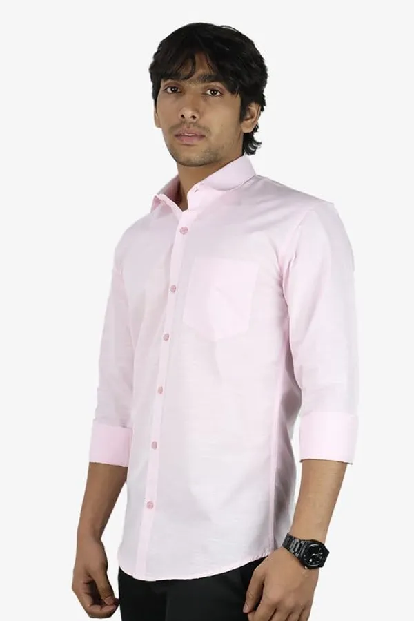 Pink_Cotton_Blend_Slim_Fit_Casual_Shirt_Solid_Linen_Full_Sleeve_For_Men
