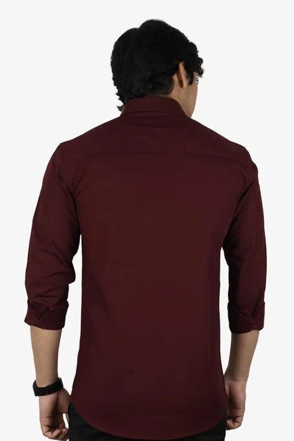 Maroon_Cotton_Blend_Slim_Fit_Casual_Shirt_Solid_Linen_Full_Sleeve_For_Men