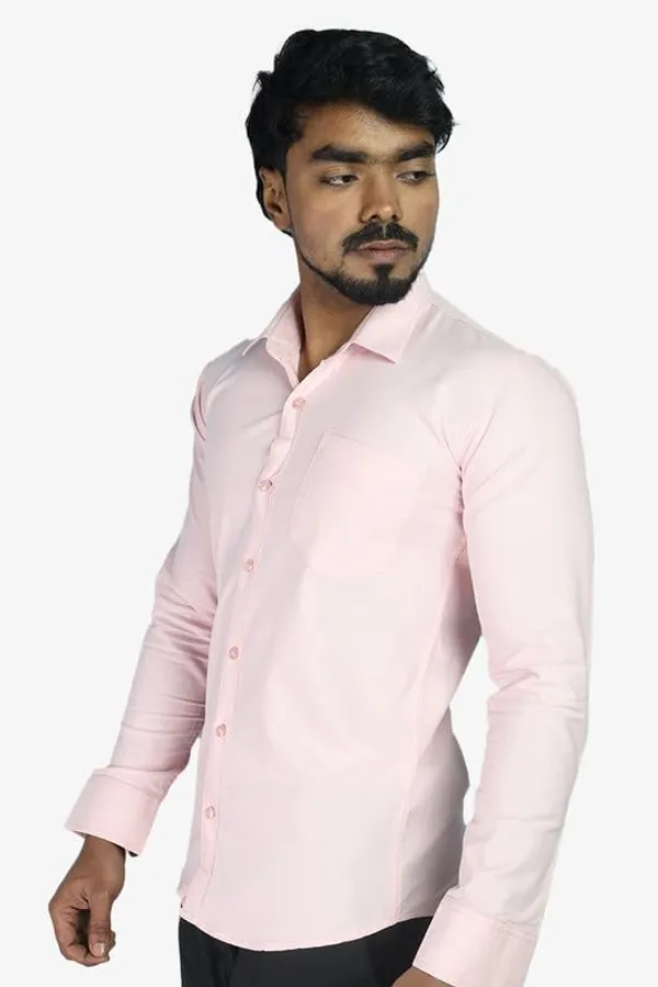 Peach_Cotton_Blend_Slim_Fit_Casual_Shirt_Solid_Oxward_Full_Sleeve_For_Men