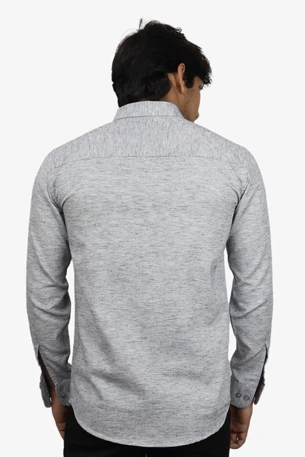 Dark_Grey_Cotton_Blend_Slim_Fit_Casual_Shirt_Solid_Khadi_Full_Sleeve_For_Men