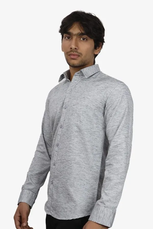 Dark_Grey_Cotton_Blend_Slim_Fit_Casual_Shirt_Solid_Khadi_Full_Sleeve_For_Men