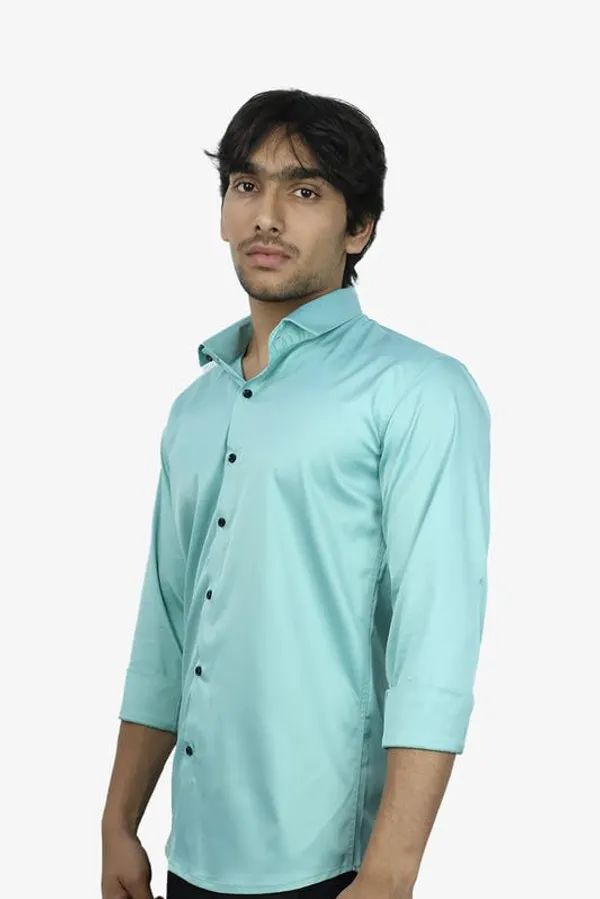 Firozi_Blue_Satin_Slim_Fit_Casual_Shirt_Solid_Silk_Full_Sleeve_For_Men