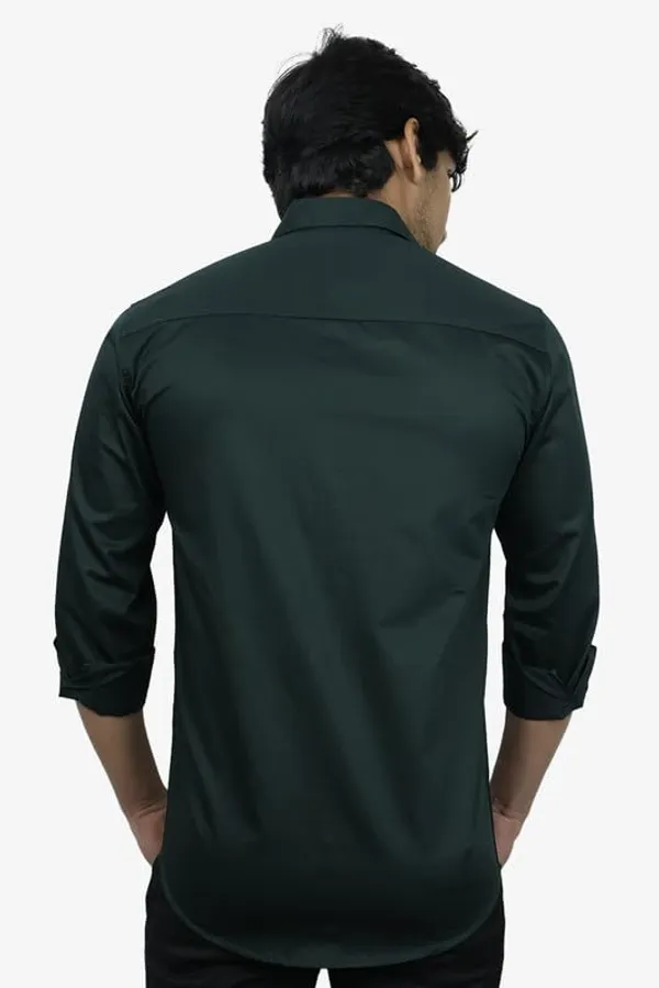 Dark_Green_Cotton_Blend_Slim_Fit_Casual_Shirt_Solid_Satin_Full_Sleeve_For_Men