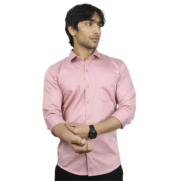 Peach_Cotton_Blend_Slim_Fit_Casual_Shirt_Solid_Twill_Full_Sleeve_For_Men