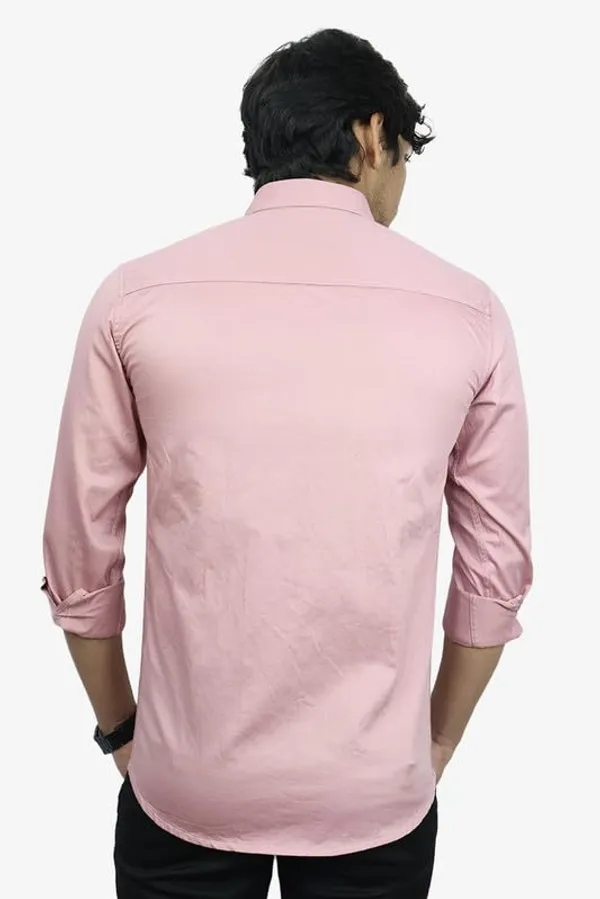 Peach_Cotton_Blend_Slim_Fit_Casual_Shirt_Solid_Twill_Full_Sleeve_For_Men