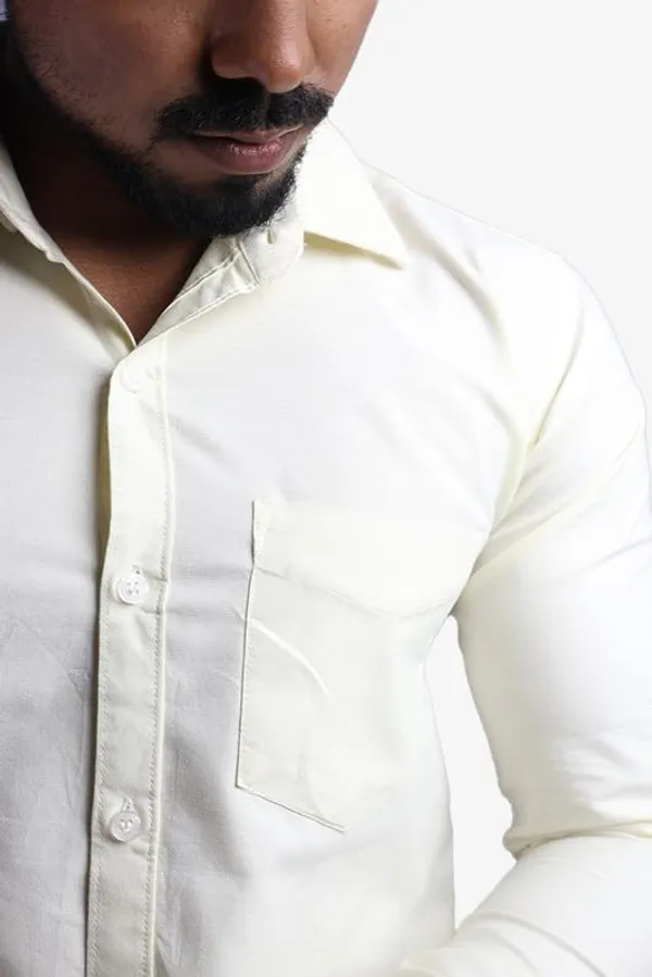 Yellow_Cotton_Blend_Slim_Fit_Casual_Shirt_Solid_Oxward_Full_Sleeve_For_Men