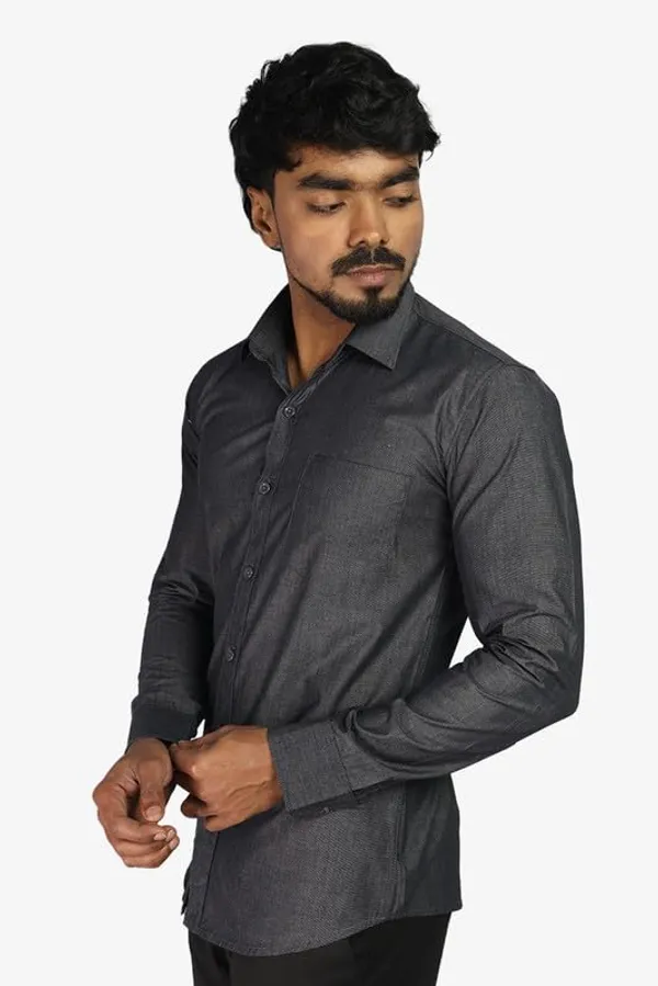 Dark_Grey_Cotton_Blend_Slim_Fit_Casual_Shirt_Solid_Filafil_Full_Sleeve_For_Men