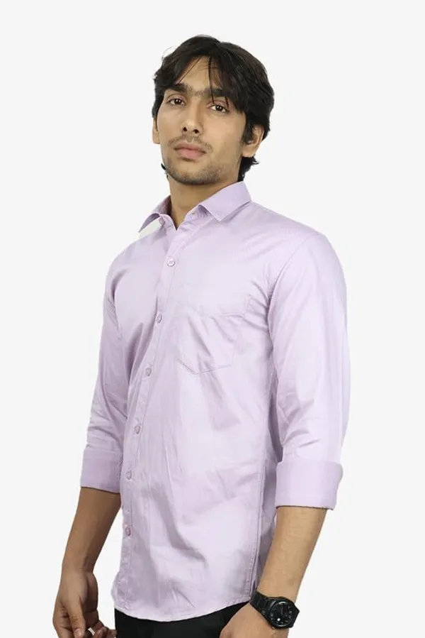 Lavender_Cotton_Blend_Slim_Fit_Casual_Shirt_Solid_Twill_Full_Sleeve_For_Men