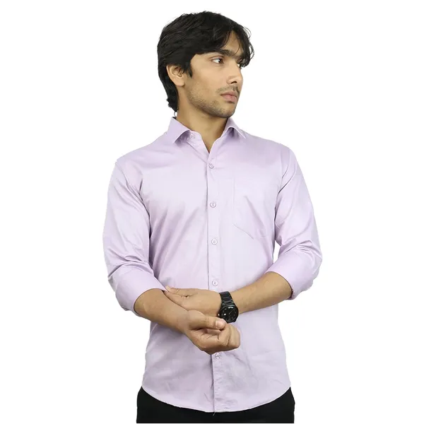 Lavender_Cotton_Blend_Slim_Fit_Casual_Shirt_Solid_Twill_Full_Sleeve_For_Men