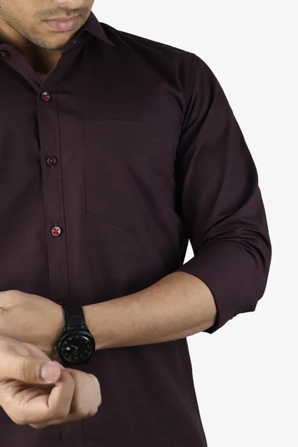 Wine_Cotton_Blend_Slim_Fit_Casual_Shirt_Solid_Linen_Full_Sleeve_For_Men