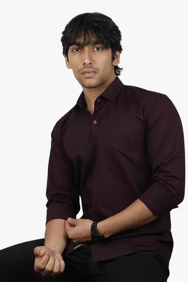 Wine_Cotton_Blend_Slim_Fit_Casual_Shirt_Solid_Linen_Full_Sleeve_For_Men