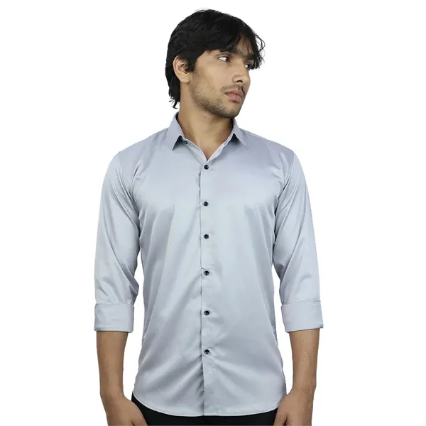 Light_Grey_Satin_Slim_Fit_Casual_Shirt_Solid_Silk_Full_Sleeve_For_Men