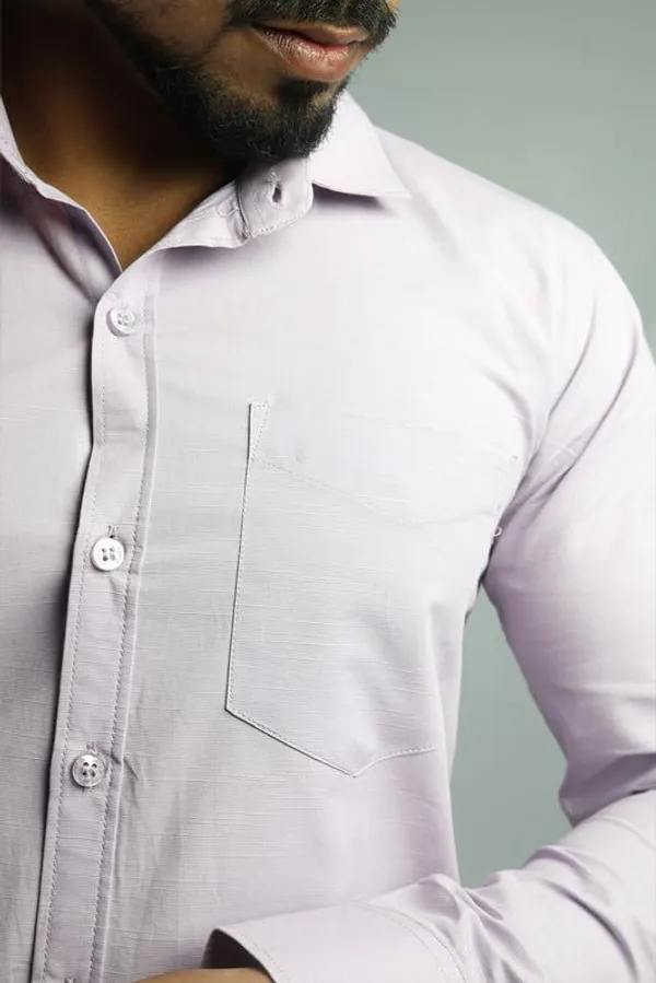 Lightlevender_Cotton_Blend_Slim_Fit_Casual_Shirt_Solid_Linen_Full_Sleeve_For_Men