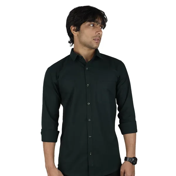 Bottle_Green_Cotton_Blend_Slim_Fit_Casual_Shirt_Solid_Linen_Full_Sleeve_For_Men