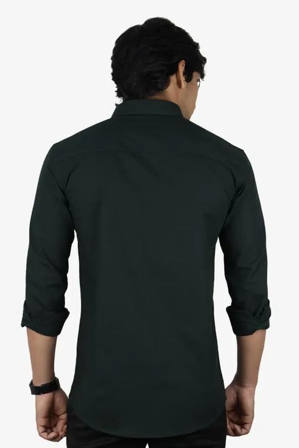 Bottle_Green_Cotton_Blend_Slim_Fit_Casual_Shirt_Solid_Linen_Full_Sleeve_For_Men