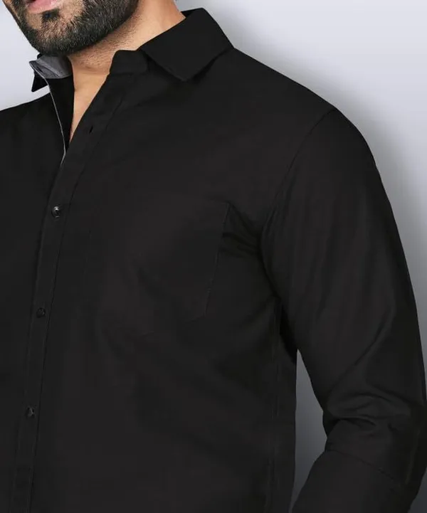 Black_Cotton_Blend_Slim_Fit_Casual_Shirt_Solid_Cotton_Full_Sleeve_For_Men