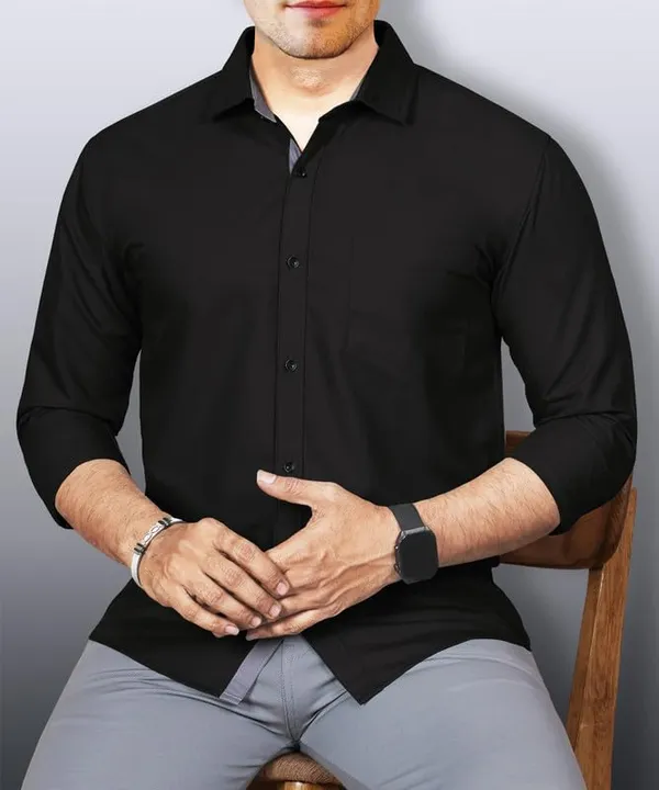 Black_Cotton_Blend_Slim_Fit_Casual_Shirt_Solid_Cotton_Full_Sleeve_For_Men