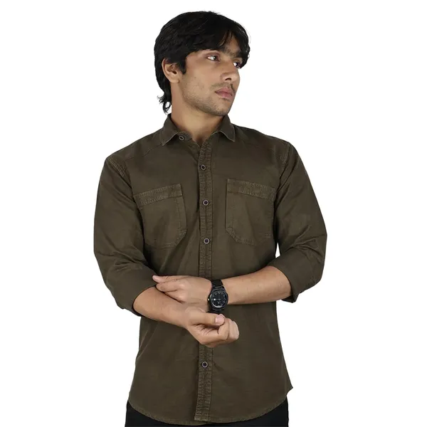 Dark_Brown_Cotton_Blend_Slim_Fit_Casual_Shirt_Solid_Silk_Full_Sleeve_For_Men