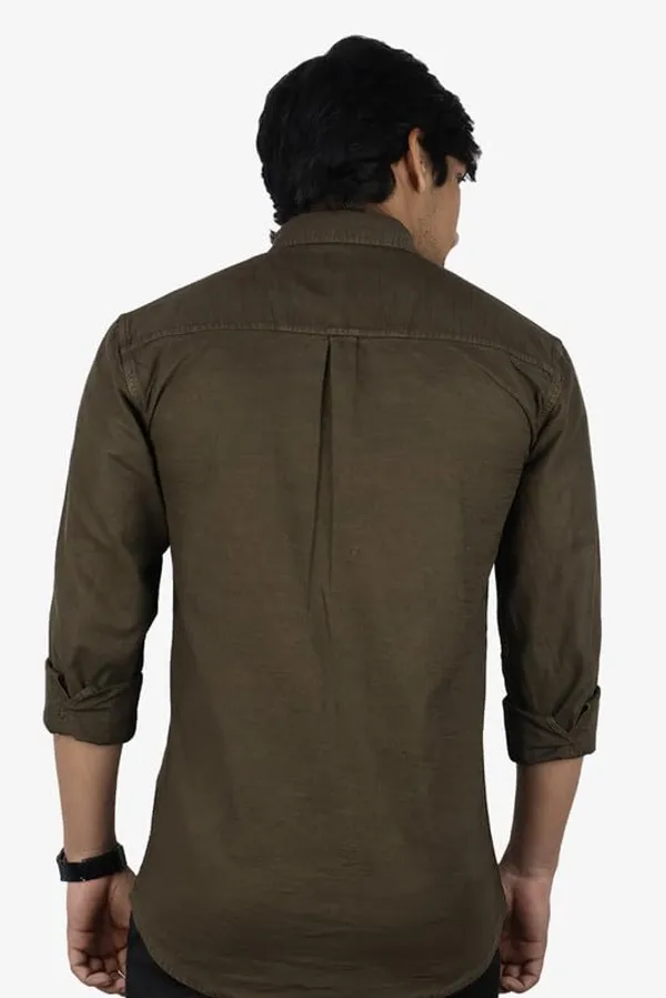 Dark_Brown_Cotton_Blend_Slim_Fit_Casual_Shirt_Solid_Silk_Full_Sleeve_For_Men
