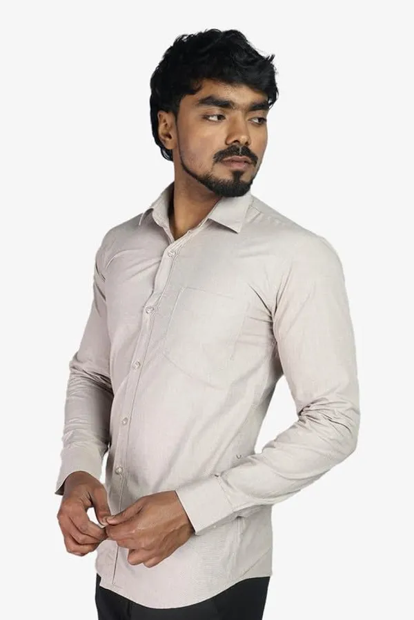Khaki_Cotton_Blend_Slim_Fit_Casual_Shirt_Solid_Filafil_Full_Sleeve_For_Men