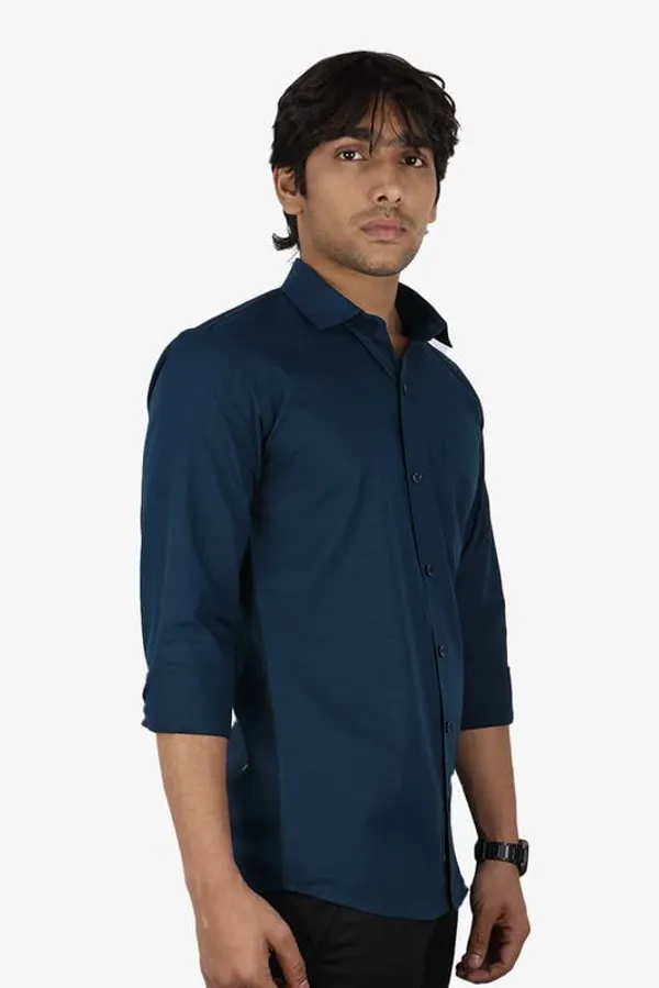 Dark_Peacock_Blue_Cotton_Blend_Slim_Fit_Casual_Shirt_Solid_Linen_Full_Sleeve_For_Men