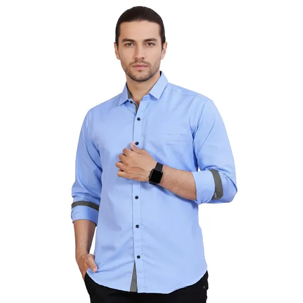 Light_Blue_Cotton_Blend_Slim_Fit_Casual_Shirt_Solid_Cotton_Full_Sleeve_For_Men
