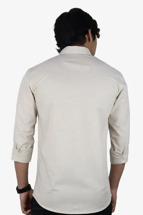 Cream_Cotton_Blend_Slim_Fit_Casual_Shirt_Solid_Linen_Full_Sleeve_For_Men