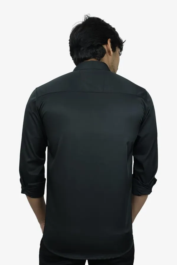 Black_Satin_Slim_Fit_Casual_Shirt_Solid_Silk_Full_Sleeve_For_Men