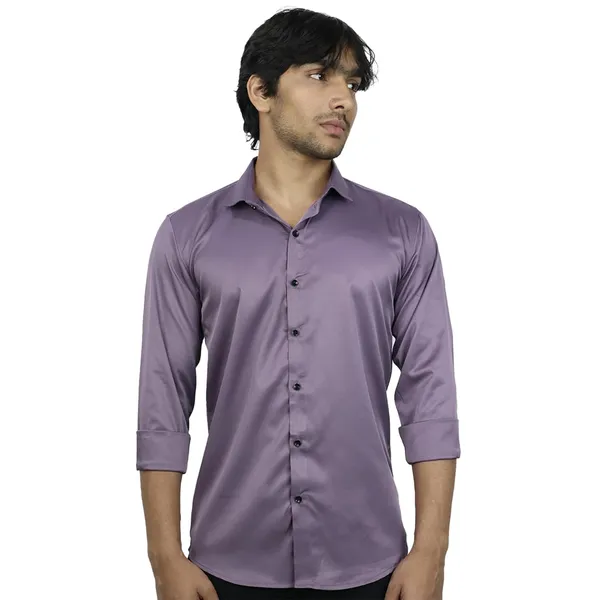 Lavender_Satin_Slim_Fit_Casual_Shirt_Solid_Silk_Full_Sleeve_For_Men