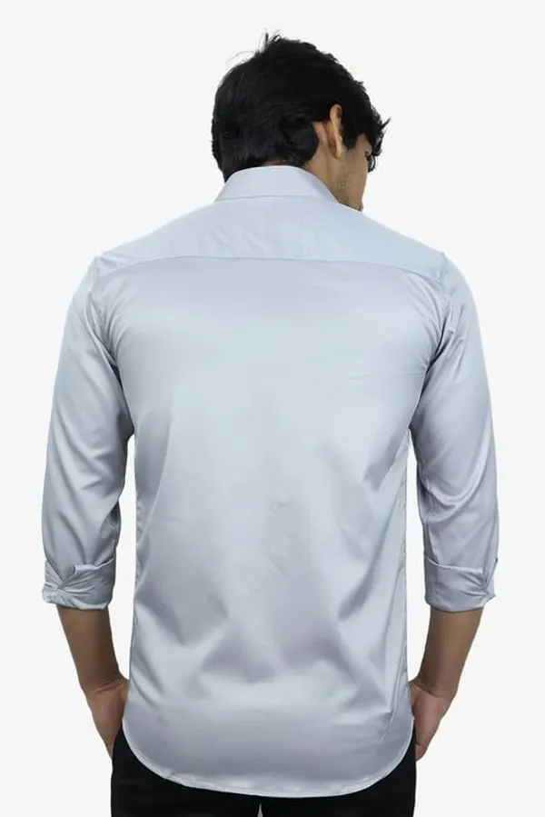 Light_Grey_Satin_Slim_Fit_Casual_Shirt_Solid_Silk_Full_Sleeve_For_Men