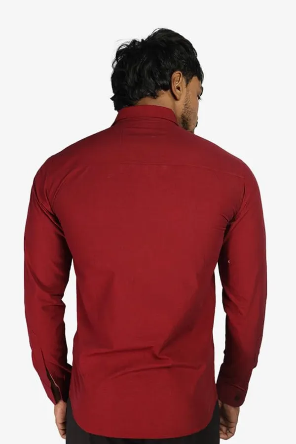 Maroon_Cotton_Blend_Slim_Fit_Casual_Shirt_Solid_Filafil_Full_Sleeve_For_Men