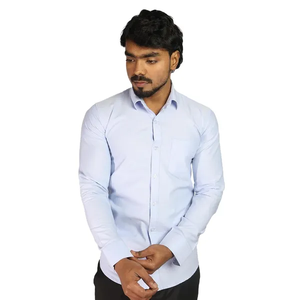 Sky_Blue_Cotton_Blend_Slim_Fit_Casual_Shirt_Solid_Oxward_Full_Sleeve_For_Men