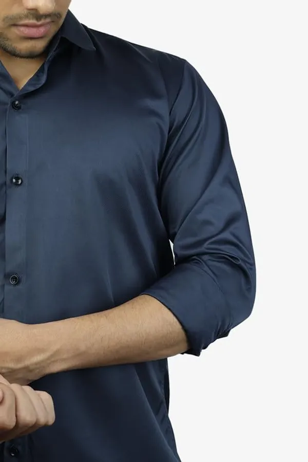 Navy_Blue_Satin_Slim_Fit_Casual_Shirt_Solid_Silk_Full_Sleeve_For_Men