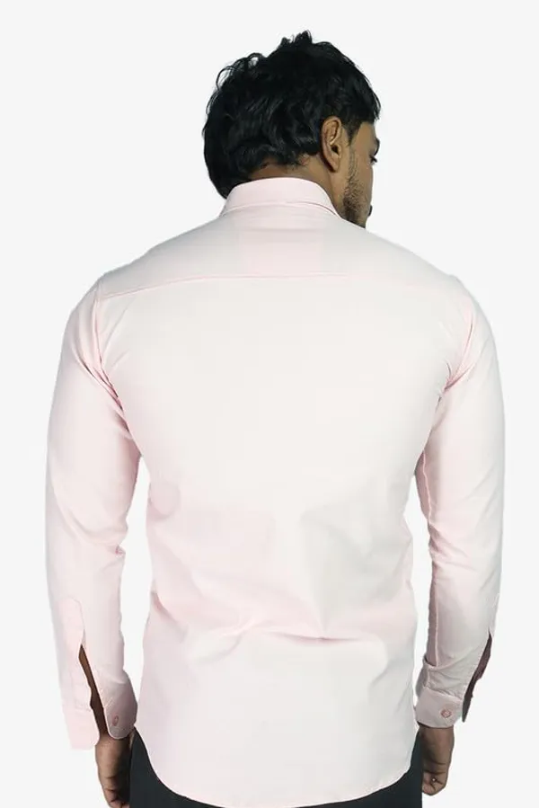 Peach_Cotton_Blend_Slim_Fit_Casual_Shirt_Solid_Oxward_Full_Sleeve_For_Men