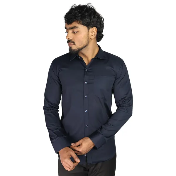 Naviblue_Cotton_Blend_Slim_Fit_Casual_Shirt_Solid_Satin_Full_Sleeve_For_Men