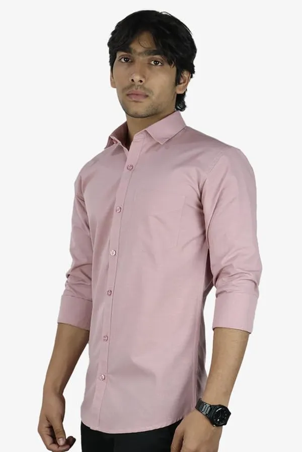Peach_Cotton_Blend_Slim_Fit_Casual_Shirt_Solid_Linen_Full_Sleeve_For_Men