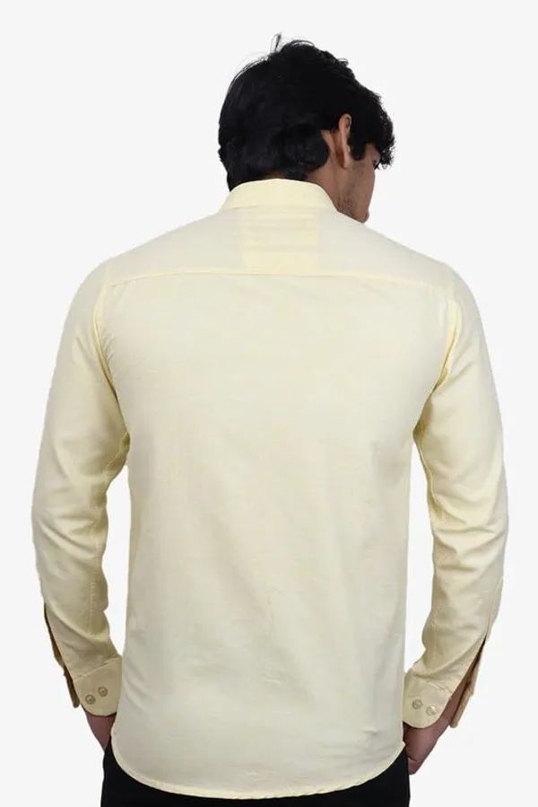 Lemon_Cotton_Blend_Slim_Fit_Casual_Shirt_Solid_Khadi_Full_Sleeve_For_Men