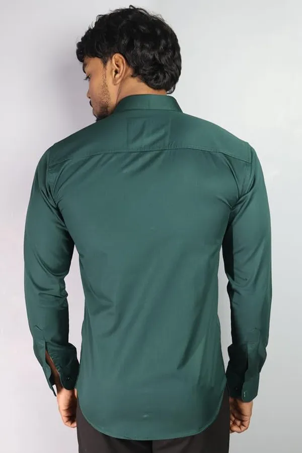Olive_Green_Cotton_Blend_Slim_Fit_Casual_Shirt_Solid_Satin_Full_Sleeve_For_Men