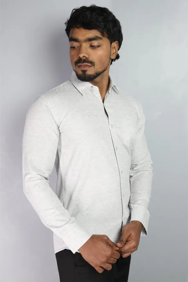 Light_Grey_Cotton_Blend_Slim_Fit_Casual_Shirt_Solid_Khadi_Full_Sleeve_For_Men
